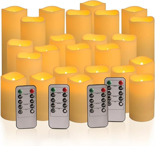 Juego De 24 Velas Led Sin 2 2 Pulgadas De Profundidad X 4 Pu