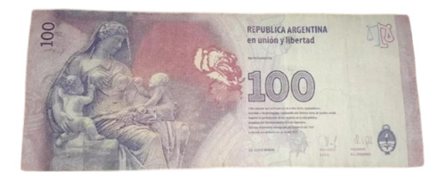 100 Pesos Con Error Mancha Roja