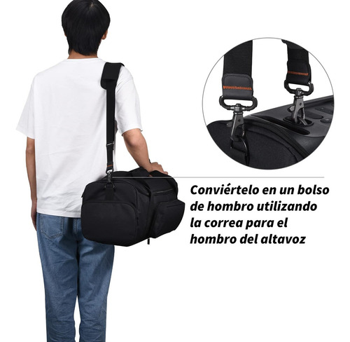 Funda Protectora Acolchada Impermeable Para Jbl Partybox On The Go, Bolsa De Transporte Portátil Con Bolsillos Para Micrófonos Y Accesorios, Antigolpes