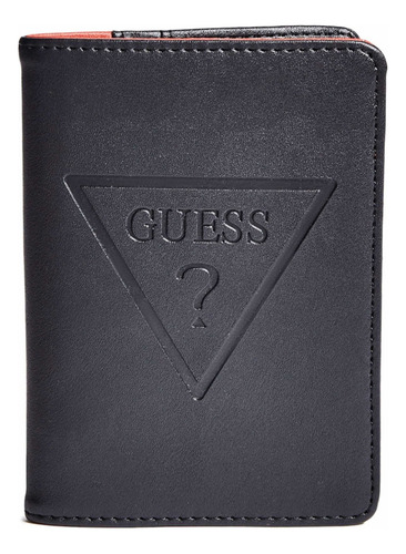 Funda Para Portadocumento Guess Ibil-krp001 Con Diseño Liso - Negro