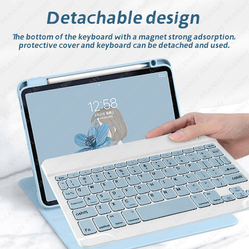 Capa Giratória 360°, Teclado + Mouse Para Huawei Matepad