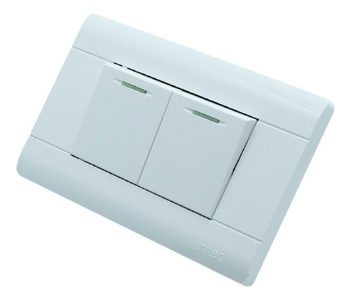 Interruptor Doble Policarbonato Blanco Certificado Retie