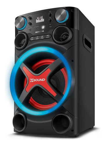 Torre De Som Mondial TM-1200 Luzes Bluetooth 1200w Rms App Cor Preto