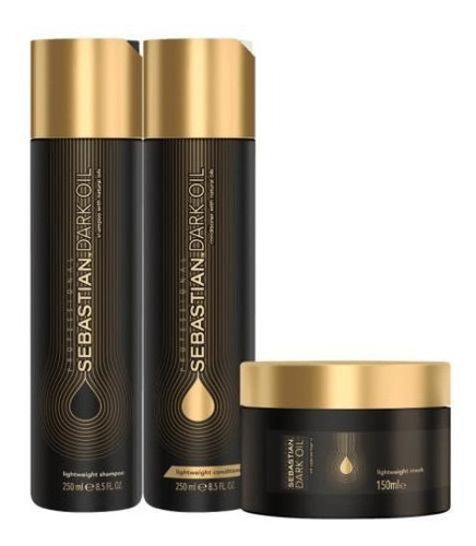 Kit Sebastian Dark Oil Shampoo, Condicionador E Máscara