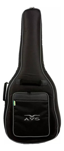 Capa Bag Para Violão Folk Avs Ch200 Acolchoada Super Luxo Cor Preto