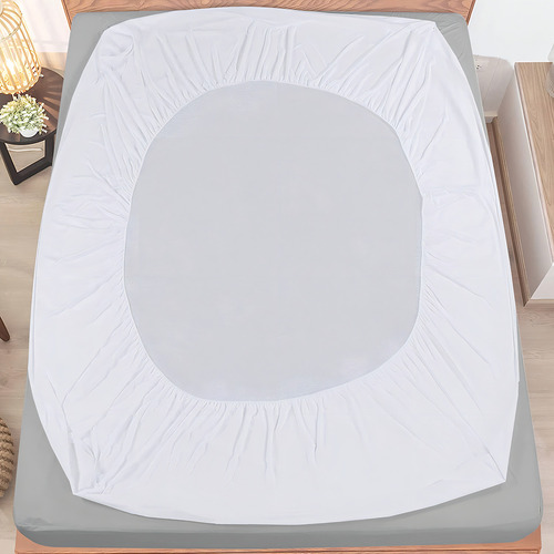 Protector De Colchon Impermeable Blanco Microfibra King Size