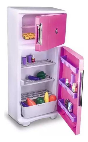 Geladeira Brinquedo Cozinha Infantil Duplex Grande Frete