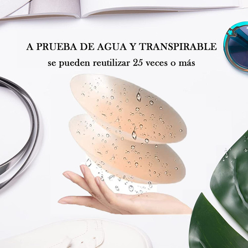 Cubre Pezones Silicona Para Mujer, 2 Pares Pezoneras Para