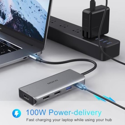Estación De Acoplamiento Usb-c 3 En 1, Adaptador Versátil