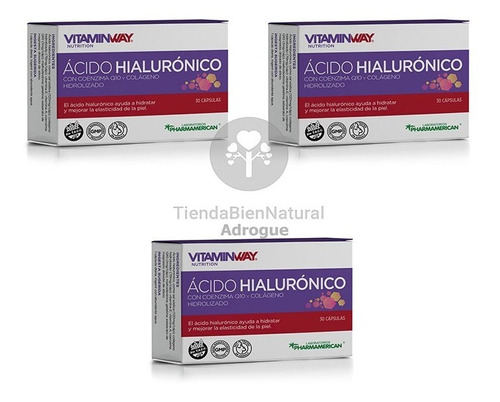 Ácido Hialurónico + Colágeno Y Q 10 Vitaminway X 90 Cápsulas