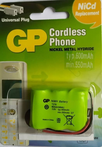 Imagen 2 de 2 de Batería Pila Teléfono Inalambrico 3.6v 600 Mah T279 (0346)