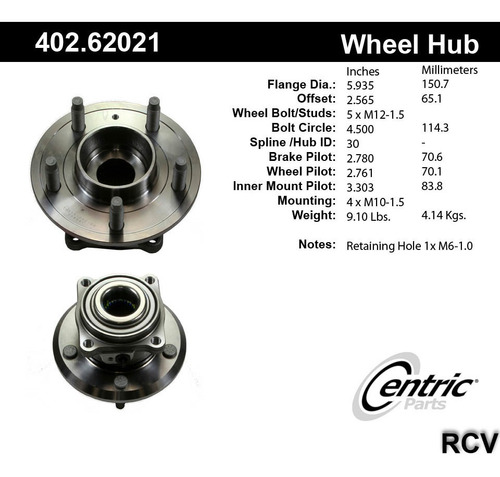 Maza Balero  Trasera Para Chevrolet Equinox   2008