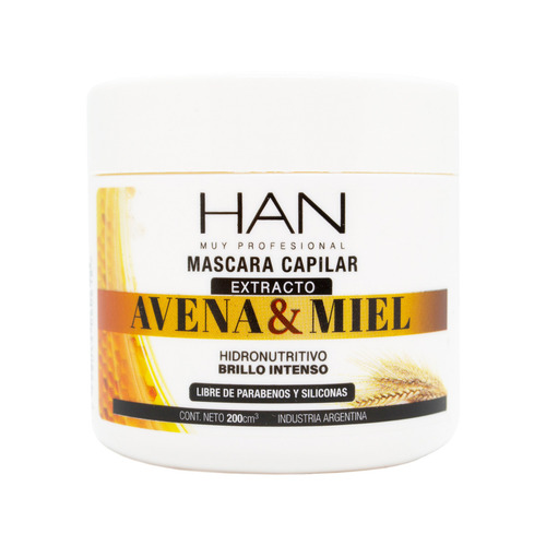 Imagen 1 de 3 de Han Avena Y Miel Mascara Capilar Nutrición Reparadora 200gr