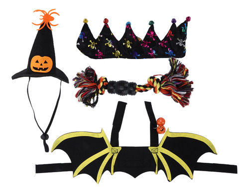 Disfraz De Murciélago Para Mascotas De Halloween, 4 Piezas,