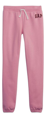 Pantalón Niña Gap De Buzo Logo Rosa