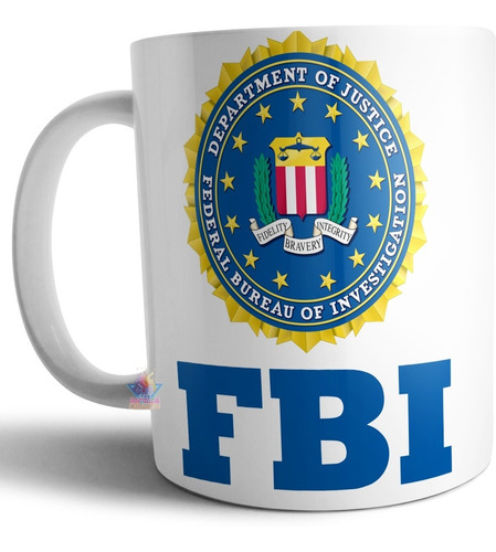 Taza De Cerámica Fbi Logo Agencia Federal De Investigación