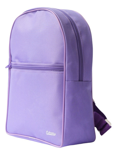 Mochila Infantil Para Jardin Nena Nene Colores Lisos Color Violeta Diseño De La Tela Lisa