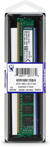 Imagen 4 de 6 de Modulo Memoria Valueram 4gb Kvr16n11s8/4 Kingston