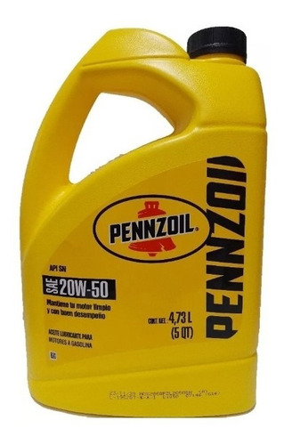 Aceite Pennzoil Multigrado 20w50 Garrafa 