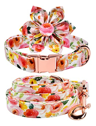 Floral Tropical Collar De Perros Accesorios De Sqd1z