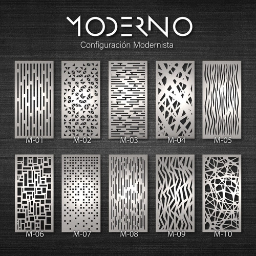 Chapa Decorativa Perforada 1200x600x0,7 - Diseños Varios