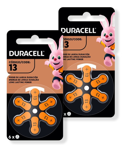 12 Pilhas Da13 Duracell Baterias Pr48 Aparelho Auditivo