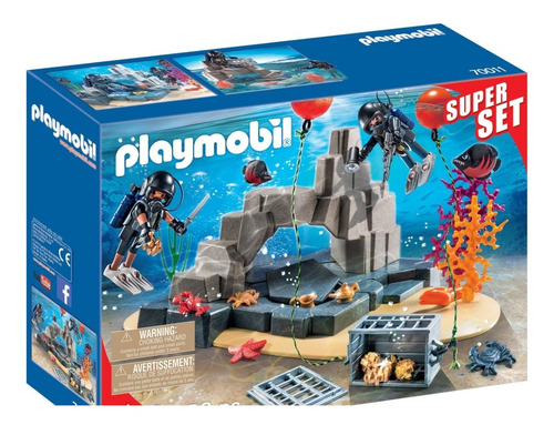 Playmobil 70011 Super Set Unidad De Buceo 