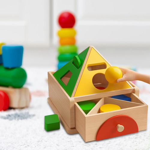 Juguete Clasificador De Formas Y Colores Montessori,