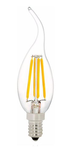 Foco Led Dimeable 4w E12 Y E14 Paquete De 10 Focos Atenuable Luz E12 Flama-luz Fría Blanca