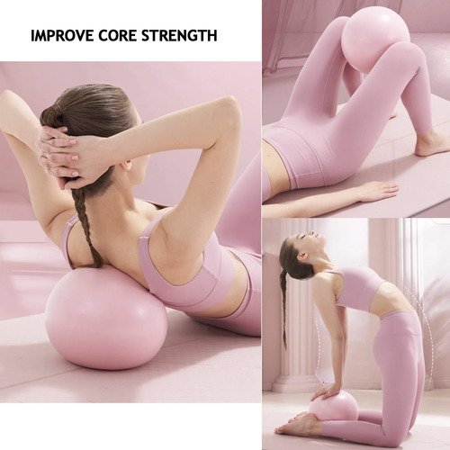 Kit Yoga Y Pilates Better Me Mujer Anillo Pelotas Bandas Rosado