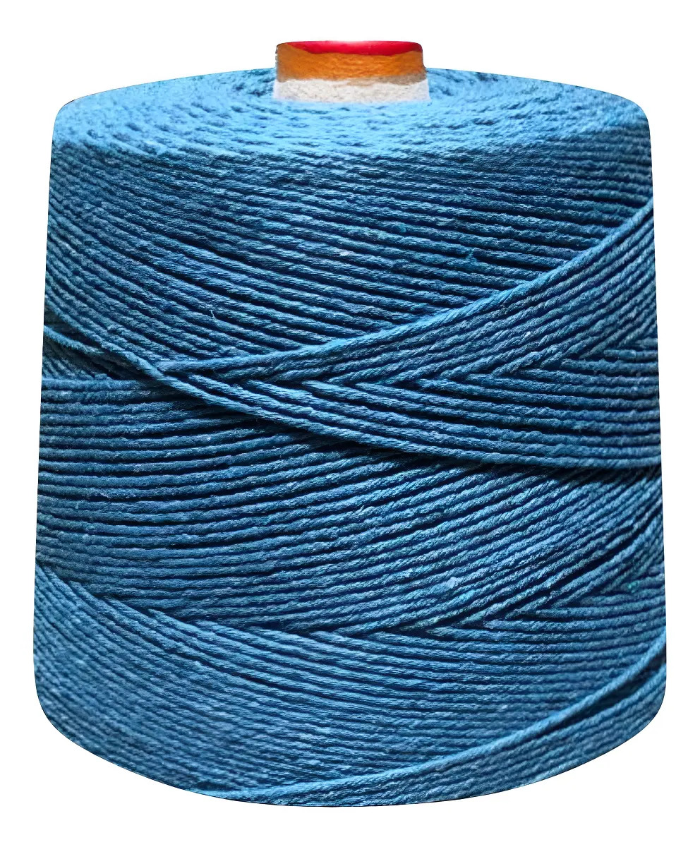 Linha De Crochê Colorida Eco Brasil 6 Fios 1 Kg Barbante Cor Azul-petróleo