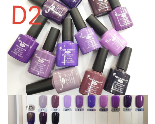Imagen 1 de 2 de 12 Gelish Miss Cherry Gama D2 Morado 10ml +1 Lima Regalo