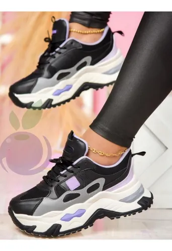 Tenis Deportivos De Moda Zapatos Altos Informales Tenis Dama