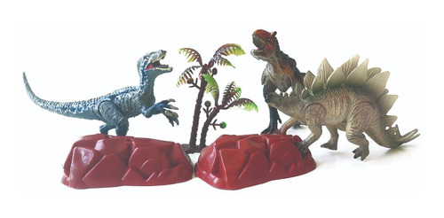 Jurassic World Figuras X3 Dinosaurios 12cm + Accesorios