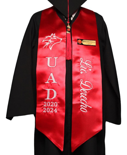 Estola De Graduación Bordada Para Toga Birrete De Graduación Color Indicar Por Mensaje
