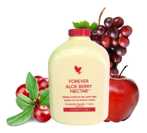 Bebida Aloe Vera Gel Com Uvas Do Monte (cranberry) E Maçã Sabor Berry Nectar