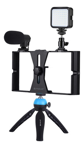 Para Teléfono Video Rig Kit Selfie Micrófono Película Que