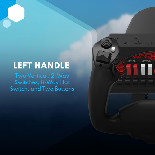 Flight Controls Honeycomb Alpha Yoke Con Panel De Interrupto