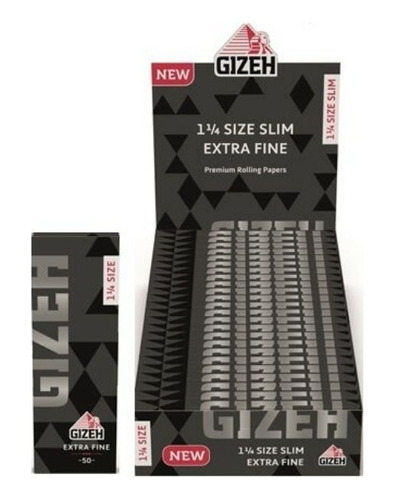 Papelillos Sedas Para Armar Gizeh Black 78mm Caja X 25u