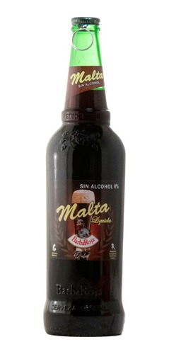 Cerveza Barba Roja Malta Dulce Sin Alcohol 625ml. Artesanal