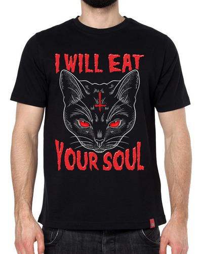 Playeras Camiseta Gato Satanico Me Voy A Comer Tu Alma Unsx