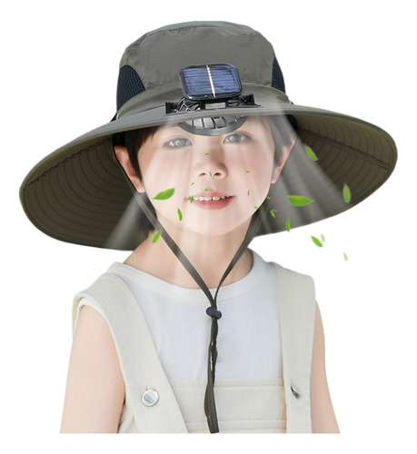 Sombrero Con Ventilador Solar,gorra Para Niños Protección Uv
