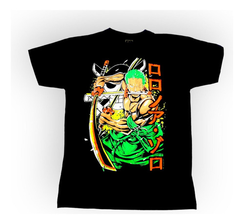 Camiseta Estampada Niños Roronoa Zoro One Piece Luffy 