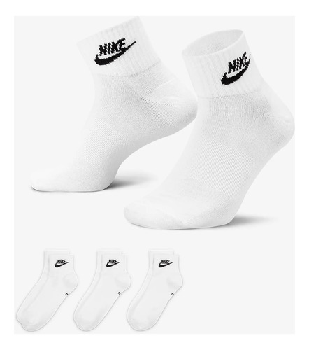 Medias Nike Sportswear Everyday Essential Blanco Paquete X 3