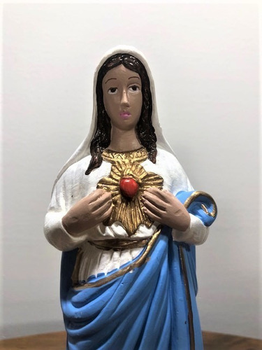 Imagem 7 de 7 de Kit Com 3 Sagrado Coração De Maria De Gesso 20cm