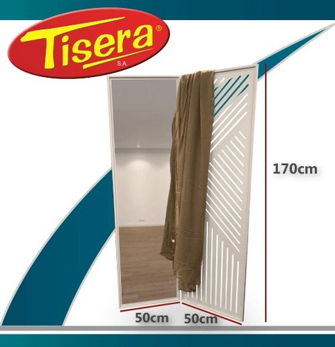 Imagen 5 de 6 de Biombo Metalico Blanco Divisor Ambientes Espejo Tisera Bio-1