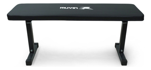 Banco Reto Muvin – Banco para Exercícios Musculares, Compacto, Leve e Resistente, Suporta até 120kg, Ideal para Treino em Casa e Academia, Fácil de Limpar e Montar, 100x44x30cm, Preto