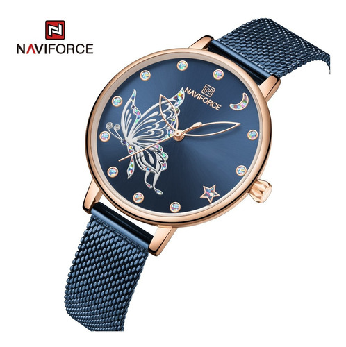 Reloj Naviforce De Dama  Calidad Superior - Blue Edition 