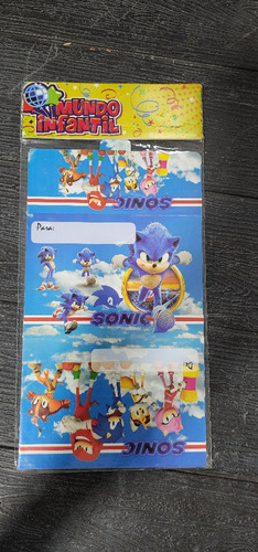 Tarjetas De Invitacion De Sonic