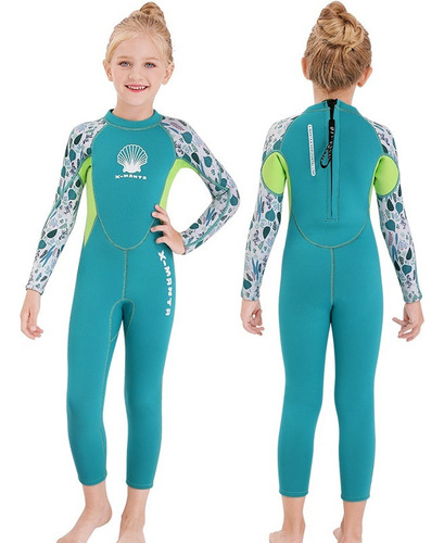 Traje De Baño De Una Pieza De Surf Y Buceo Manga Larga Niña